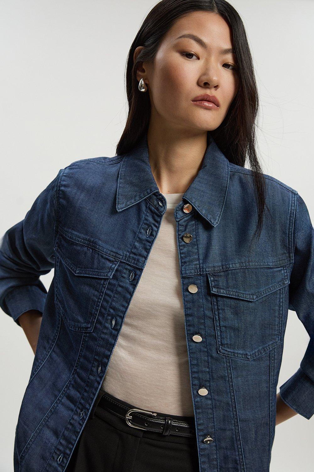 Chambray Stretch Denim Shirt